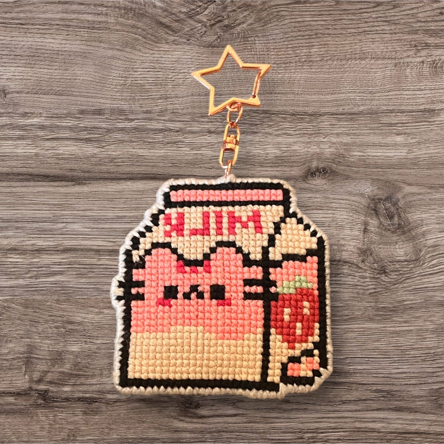 Nyckelring mjölkförpackning katt